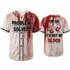 Unisex Horror Theme Graphic Baseball Jersey – Bloody Button-Front Short-Sleeve Halloween Costume Shirt