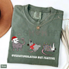 Comfort Colors Overstimulated But Festive Possum Christmas Shirt – Funny Christmas Shirt by Dog Mom Hat