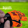 ONEKEEPER VECTOR Evolution Fluorescent Orange Kids & Junior Goalkeepers | Removable Finger Saves | Spines Sold Separately