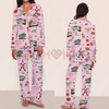 Women's Elegant Christmas Pajama Set – Long Sleeve Top & Pants, Comfortable Home Wear, Cute Holiday Gift Idea by Dog Mom Hat