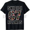 "Skibidi Rizzmas 67" Viral T-Shirt – Gen Alpha Internet Slang & Absurd Holiday Meme Tee by Dog Mom Hat