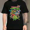 TMNT "Large Character Group" T-Shirt – Classic Teenage Mutant Ninja Turtles Graphic Tee, Premium 100% Cotton Retro 80s Cartoon Top, Soft Lived-In Heavyweight Ninja Turtle Shirt, Made in USA