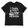 I Finally Made It To The Top Graphic T-Shirt – Skeleton Heaven Dark Humor Coffee Quote Unisex Cotton Shirt