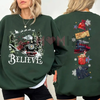 Polar Express "Believe" 2 Sides Sweatshirt by Dog Mom Hat