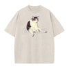 'Cat Smoke' Funny Animal Graphic Tee – Unisex Streetwear Cotton Comfort Shirt, Menswear Womenswear Cool Cat Tee