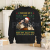Pucker Up And Kiss My Jolly Ass Shirt | Irreverent Funny Christmas Crewneck | Sarcastic Holiday Jumper | Rude Xmas Gift
