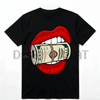 HAGBDH Bold Oversized Graphic Tee – Red Lips Biting Cash Roll, Y2K Streetwear Cotton Crewneck Top, Unisex Fall Outfit by Dog Mom Hat