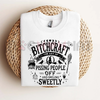 Bitchcraft Adult Humor Halloween Shirt – Casual Softstyle Unisex T-Shirt by Dog Mom Hat