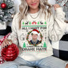 "All I Want For Christmas Is D Maye" Sweatshirt – Drake Maye Football Fan Crewneck Gift by Dog Mom Hat