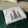 Merry & Bright Christmas Tree Embroidered Sweatshirt by Dog Mom Hat