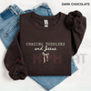 "Chasing Jesus and Toddlers" Coquette Sweatshirt by Dog Mom Hat