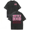 Motherhood Vintage Washed Tee – Aesthetic Minimalist Mom Life Graphic T-Shirt