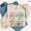 "Chillin' With My Peeps" Nurse Easter Sweatshirt by Dog Mom Hat