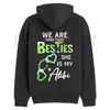 Matching Best Friend/Couple Hoodie – "More Than Besties" Graphic Fleece Pullover by Dog Mom Hat