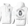 Dirty Hands and Hair Bands Skull Hoodie – Blue Collar Tradeswoman Apparel, Hard Working Women's Pullover, Unisex