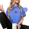 Huzzah Frog with Sword Tee – Embroidered Medieval Frog Shirt by Dog Mom Hat