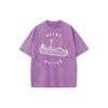 "Never Better" Skeleton Round Neck Acid Washed T-Shirt – Casual Comfort for Everyday Wear