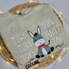 "Mi Burrito Sabanero Tuki Tuki" Embroidered Christmas Sweatshirt by Dog Mom Hat