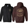 Bold Skull Graphic Hustle Hoodie – Made In USA Dirty Hands Clean Money Heavy-Duty Streetwear by Dog Mom Hat