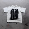 "Virtual Shadow" Street Atmosphere Graphic T-Shirt – Urban Shadow Character Streetwear Tee, Premium 100% Cotton High-Concept Cyber Top, Soft Lived-In Heavyweight Noir Aesthetic Shirt, Made in USA