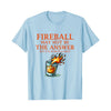 Men's "Fireball & Whiskey" Graphic Tee - Bold Casual Wear, Stylish Slim Fit
