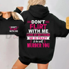 "Don't Flirt With Me I Love My Crazy Boyfriend" Hoodie by Dog Mom Hat