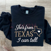 "She's from Texas" Embroidered Sweatshirt by Dog Mom Hat