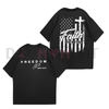 Freedom "Faith Over Fear" T-Shirt – We Wear Red On October, Patriotic American Flag Tee, Gift for Men & Women by Dog Mom Hat