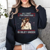 Retro "All I Want For Christmas" Wish Sweatshirt by Dog Mom Hat