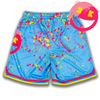 Smiley K Paint Splatter Mesh Lifestyle Baseball Shorts by Seamhead Swag