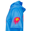 Smiley K Paint Splatter HyperMAX Short Sleeve Baseball Hoodie by Seamhead Swag