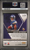 Graded 2020 Panini Mosaic Justin Jefferson #209 Reactive Gold Rookie RC Football Card PSA 10 Gem Mint