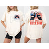 "Boats, Hoes & Freedom" Step Brothers 4th of July T-Shirt – Funny 2-Side Patriotic Graphic Tee, Premium 100% Cotton Independence Day Top, Sarcastic USA Summer Party Apparel, Made in USA