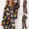 Christmas French Bulldog Satin Pajama Set For Women – Comfy Satin Sleepwear & Loungewear Pjs by Dog Mom Hat