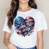 American Flag Heart Design T-Shirt by Dog Mom Hat