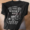 Pro-Immigrant "I'll Take My W Neat F ICE" T-Shirt by Dog Mom Hat