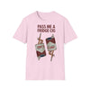 "Pass Me a Fridge Cig" Funny Graphic T-Shirt - Playful Retro Parody Tee, Unique Humor Apparel