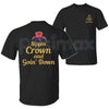 "Sippin' Crown and Goin' D" Funny Drinking T-Shirt – Unapologetic Whiskey Quote Graphic Tee, Premium 100% Cotton Sarcastic Nightlife Top, Soft Lived-In Heavyweight Rowdy Party Shirt, Made in USA