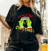 Christmas Spirit Grinch Hands Rolling Joint T-Shirt by Dog Mom Hat