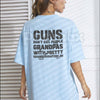 "Grandpas With Pretty Granddaughters" Funny T-Shirt - Protective Grandpa Graphic Tee, Premium 100% Cotton Humor Shirt, Funny Gift for Grandfather, Sarcastic Family Protection Top, Soft Lived-In Patriotic Humor Apparel