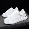 New Fashion White High Quality Women's White Thick Soled Sports Casual Couple Shoes Summer Lace-Up Trainers Gym Tennis Running Breathable High Quality Sneakers by Stevvex