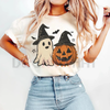 Cozy Floral Patchwork Ghost Shirt – Vintage Spooky Aesthetic Tee by Dog Mom Hat