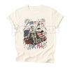 Merica and Justice For All Fourth Of July T-Shirt – Patriotic Rock Music Meme Tee, Funny Independence Day Unisex Graphic Shirt