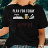 Funny Pontoon Boat "Plan for Today" Beer T-Shirt by Dog Mom Hat