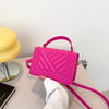 Dazzling Bags For Women Chain Crossbody Bags In Pu Leather Female Fashionable Shoulder Bag Ladies Handbags Simple Messenger Bag Casual Indentation Western Style Portable Women by Stevvex