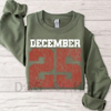 Retro December 25th Christmas Crewneck Sweatshirt – Cozy Holiday Winter Sweater Gift by Dog Mom Hat
