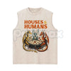 Vintage Acid Wash Fantasy Dragon Tabletop RPG Graphic Tank Top – D&D Dungeon Master Sleeveless Shirt, Retro Mythical Dragon Lightweight Cotton Unisex Top