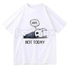 Hollow Knight "Nope Not Today" Bench Break T-Shirt - Ghost of Hallownest Sarcastic Graphic Tee, Premium 100% Cotton Cozy Gamer Shirt, Funny Indie Game "No" Mood Apparel, Soft Lived-In Unisex Gaming Top, Relatable Hollow Knight Fan Gift