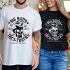 "BIG BUTTS & TACO TRUCKS" Funny Skull Print T-Shirt by Dog Mom Hat