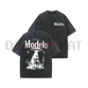 Modelo UFO Cowboy Graphic Tee by Dog Mom Hat